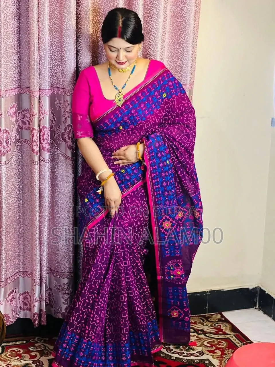 Semi Moslin Sharee With Blouse Piece