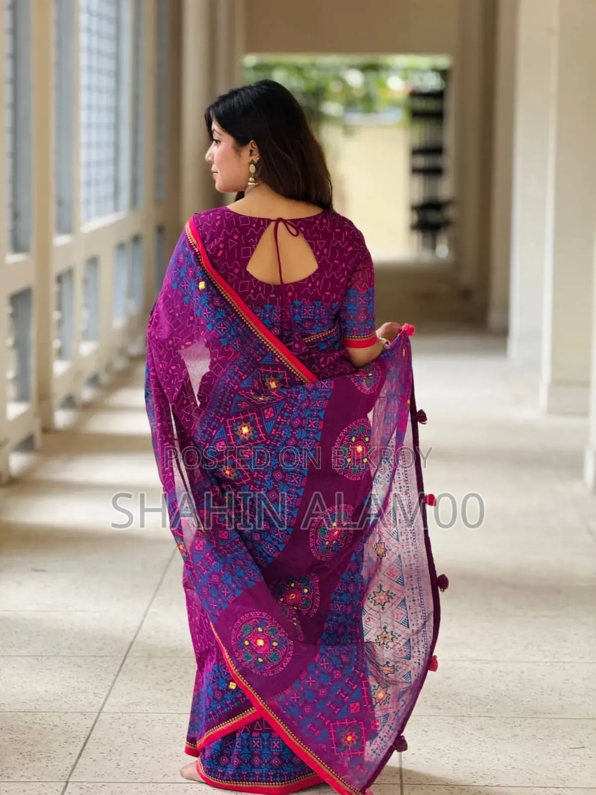 Semi Moslin Sharee With Blouse Piece