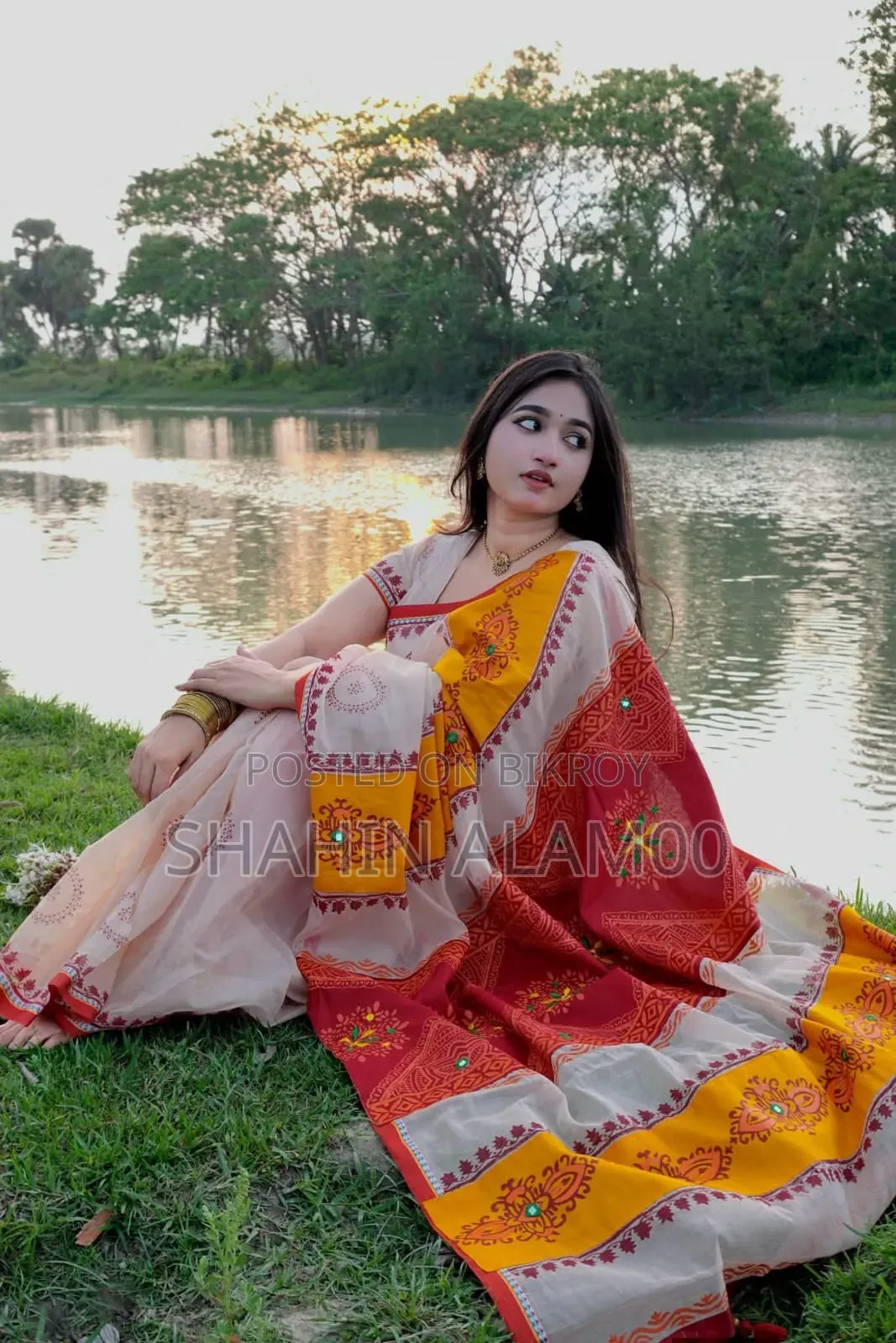 Half Silk Butik Sharee With Blouse Piece