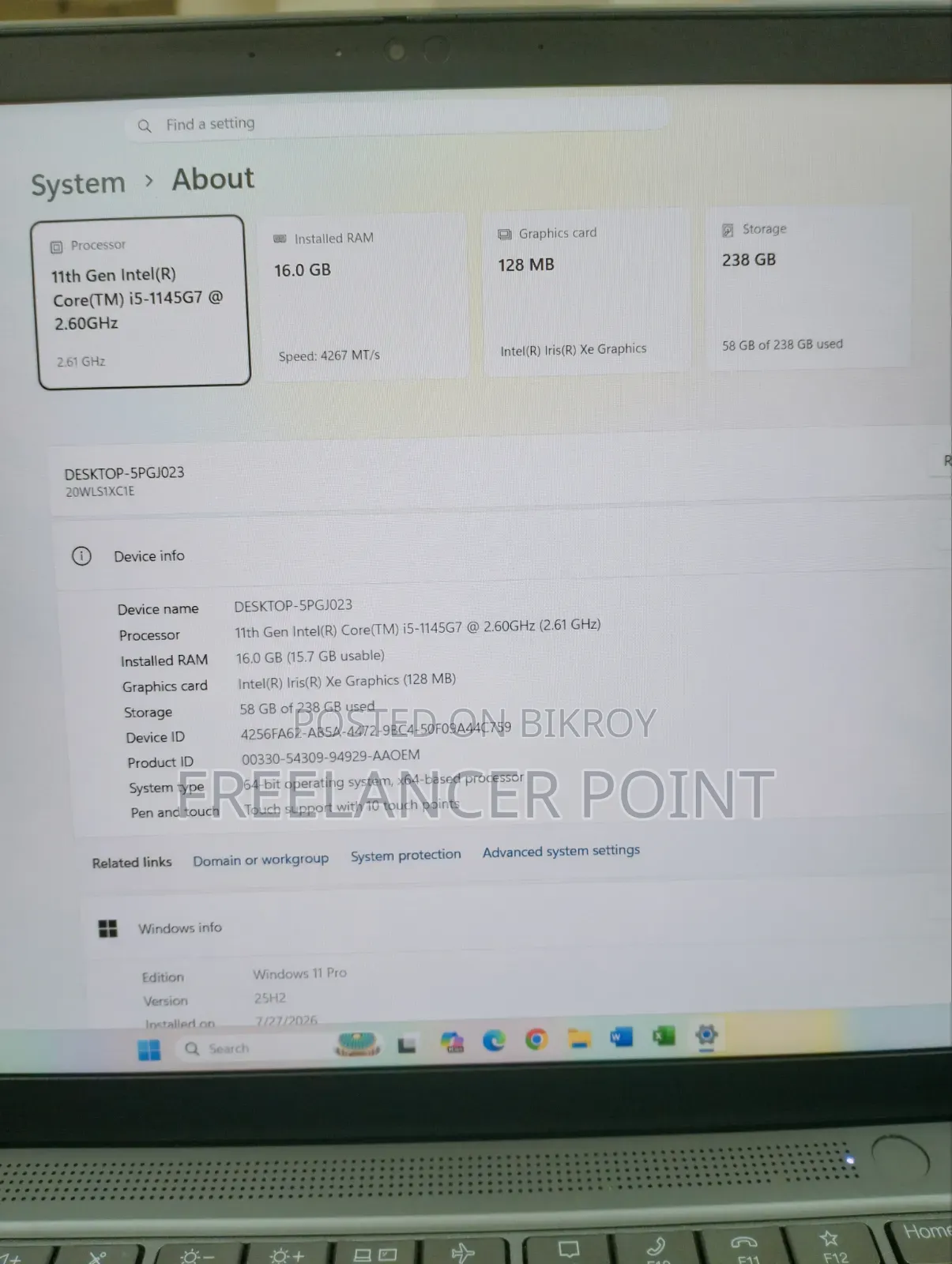 Laptop Lenovo ThinkPad X13 Gen 2 16GB Intel Core i5 SSD 256GB