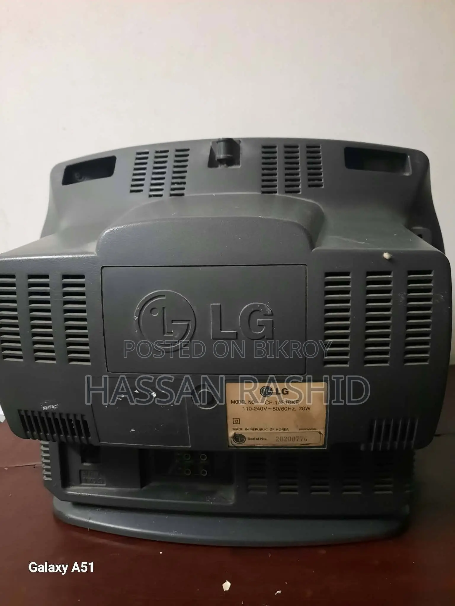 ১৪ ইঞ্চি LG অরিজিনাল কোরিয়ান হেক্সাপার্ট ভার্সন CRT টিভি Vintage