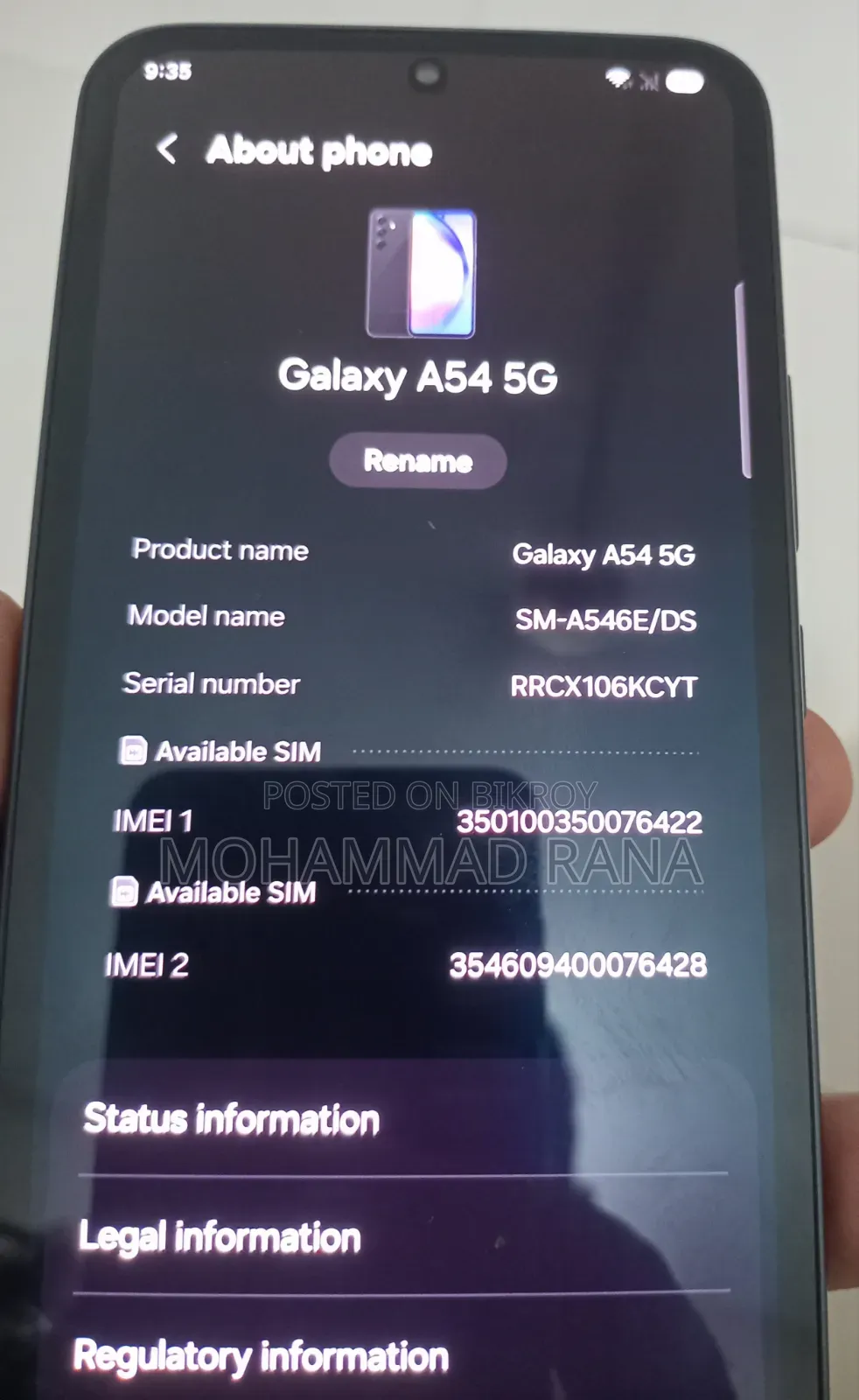 Samsung Galaxy A54 5G 128 GB Black