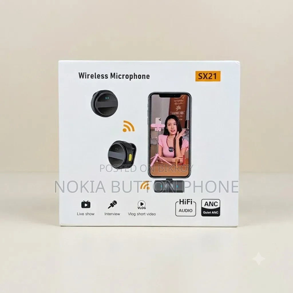 SX21-New 2-in-1 Wireless Lavalier Microphone - Mobile Recording