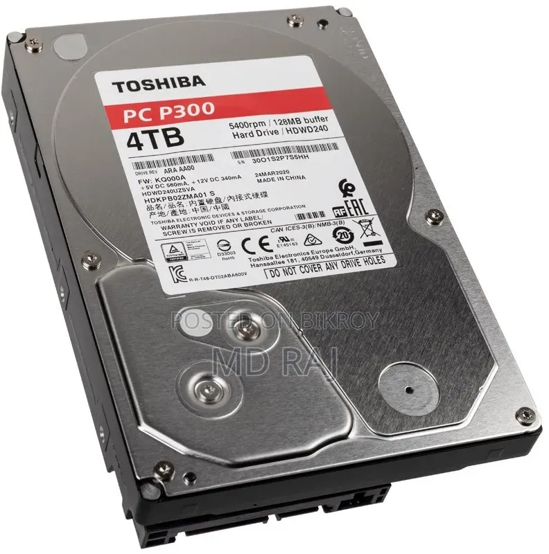 Toshiba P300 4tb 3.5-Inch Sata Desktop HDD