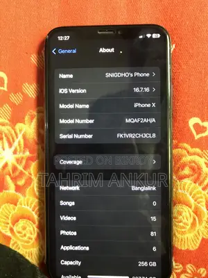 Apple iPhone X 256 GB Black