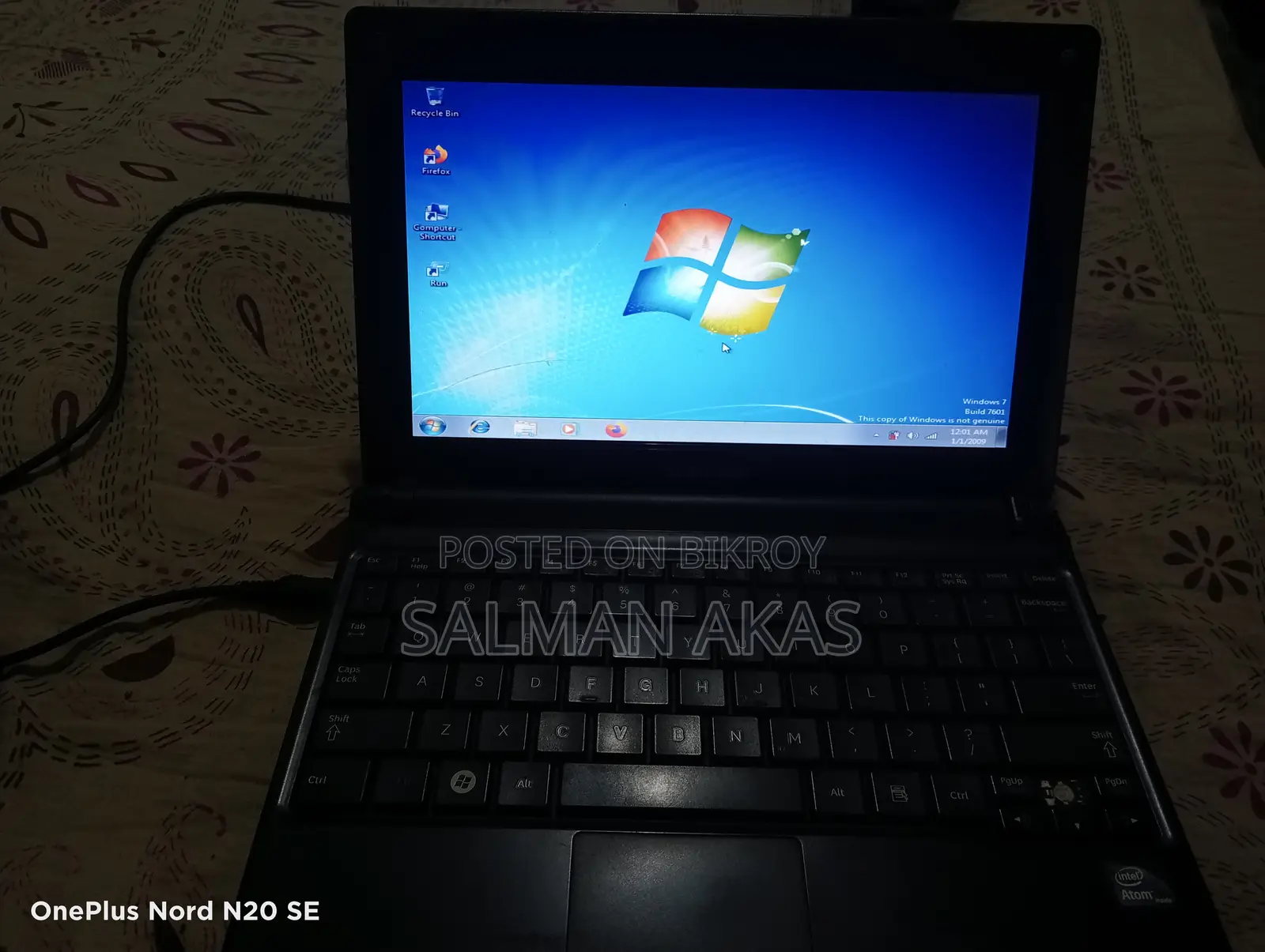 Laptop Samsung NP-N102SP 1GB Intel Atom HDD 320GB