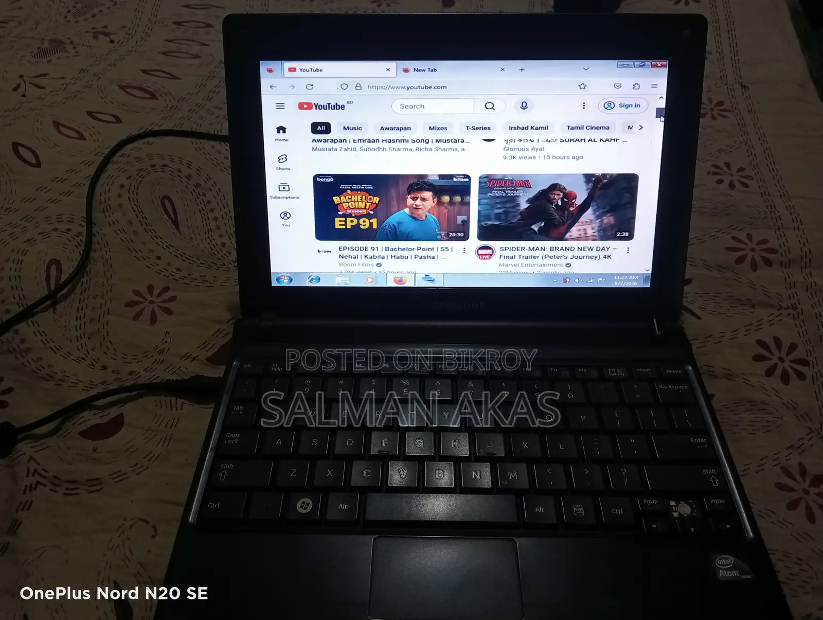 Laptop Samsung NP-N102SP 1GB Intel Atom HDD 320GB