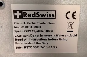 Red Swiss Electric Oven 30 Liters