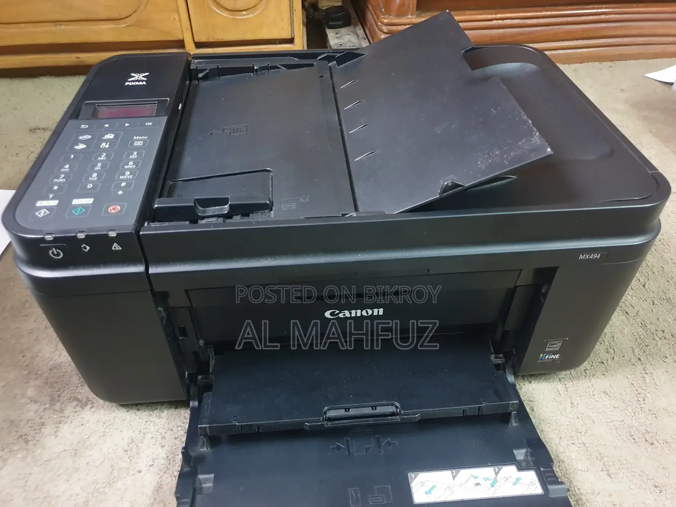 Canon PIXMA MX494 Printer (Print, Scan, Copy, Fax, Wi-Fi)