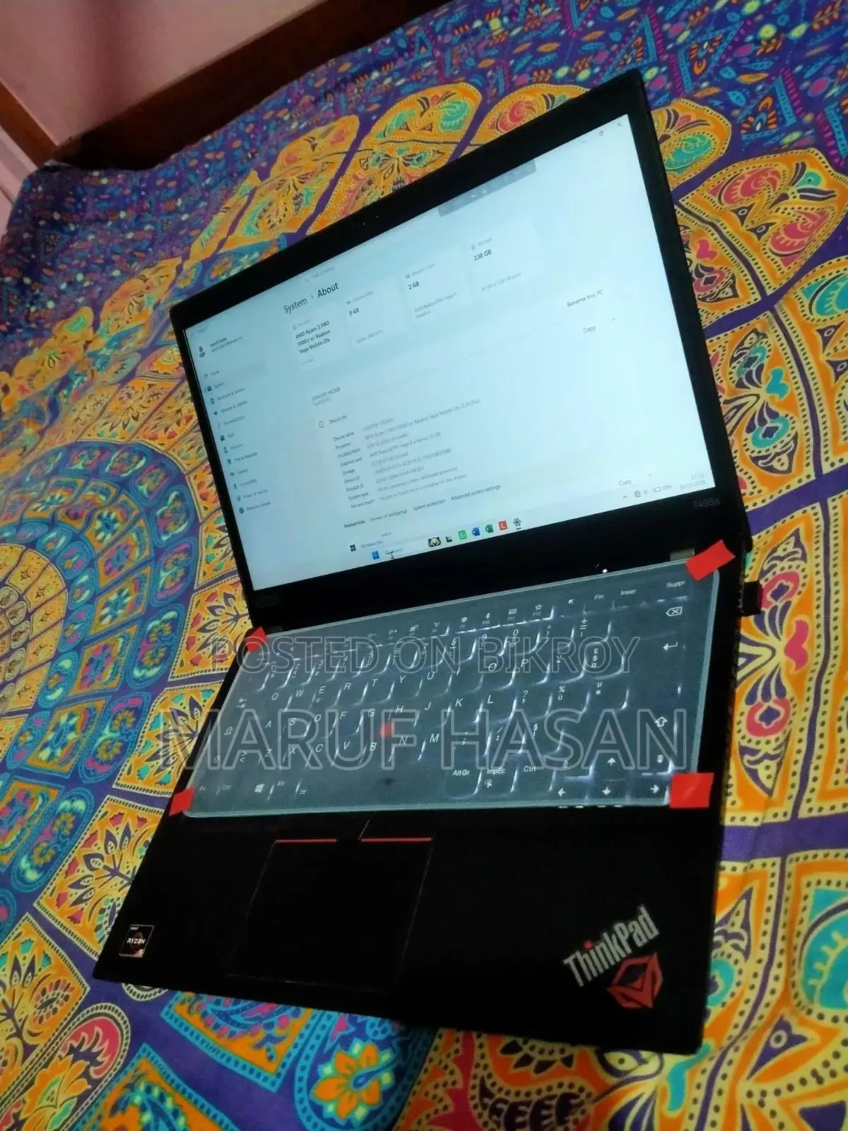 Laptop Lenovo ThinkPad t495s 8GB AMD Ryzen 5 SSD 256GB