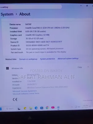 Desktop Computer 8GB Intel Core i3 SSD 128GB