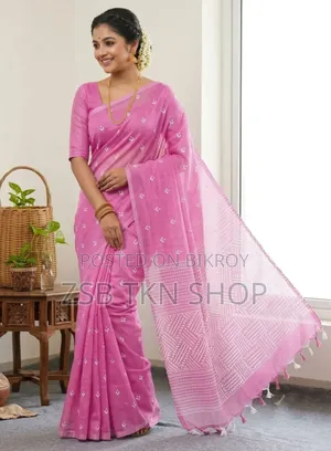 Half Silk Screen Print Saree