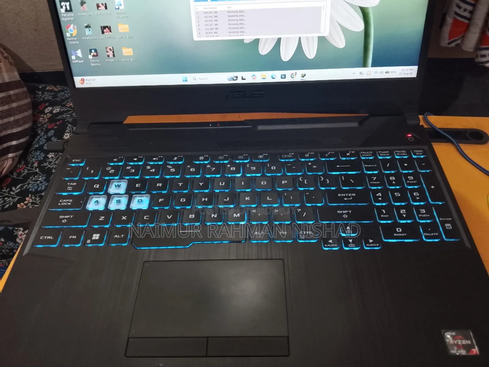 Laptop Asus TUF Gaming A15 16GB AMD Ryzen 7 SSD 512GB