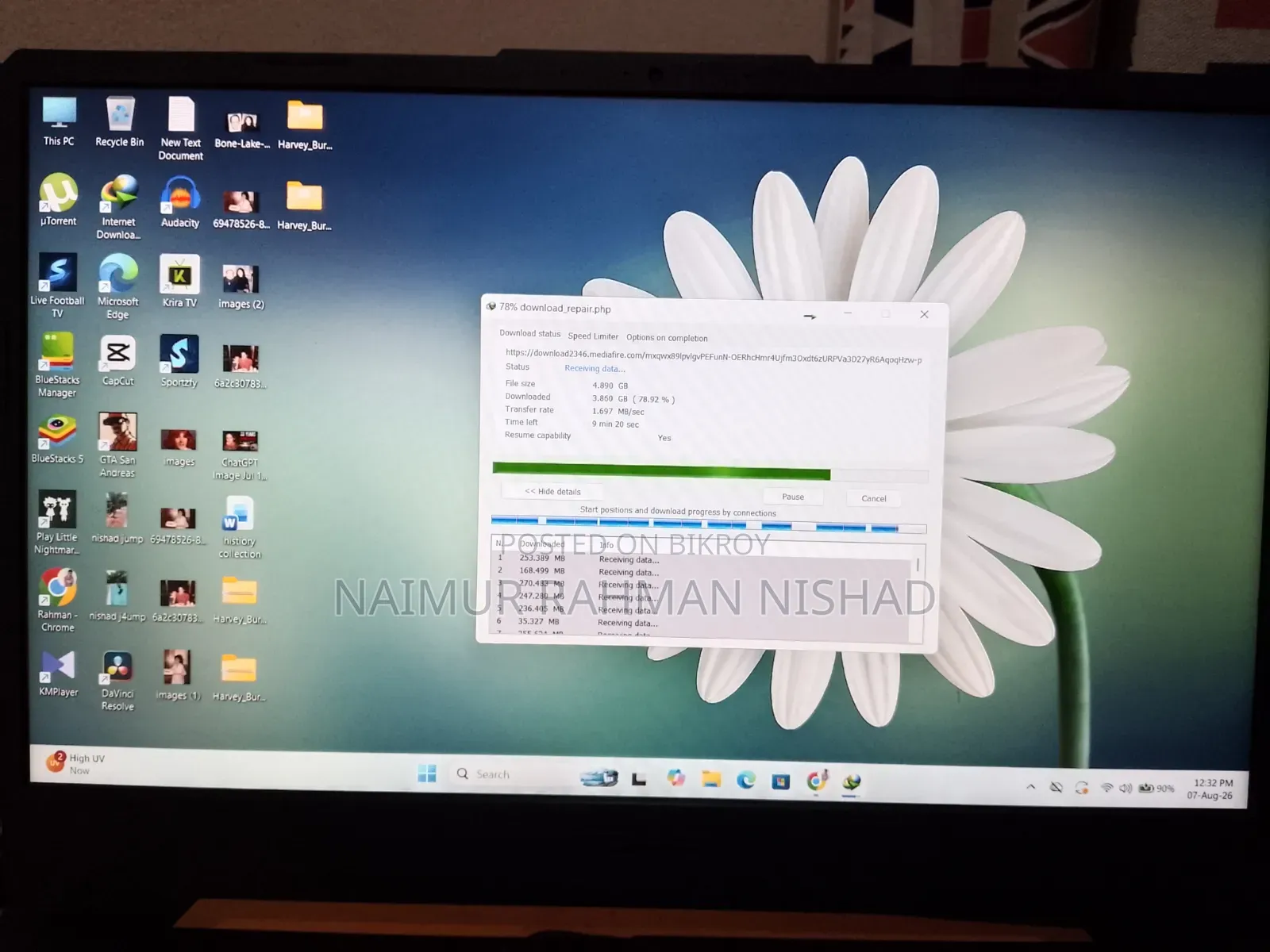 Laptop Asus TUF Gaming A15 16GB AMD Ryzen 7 SSD 512GB