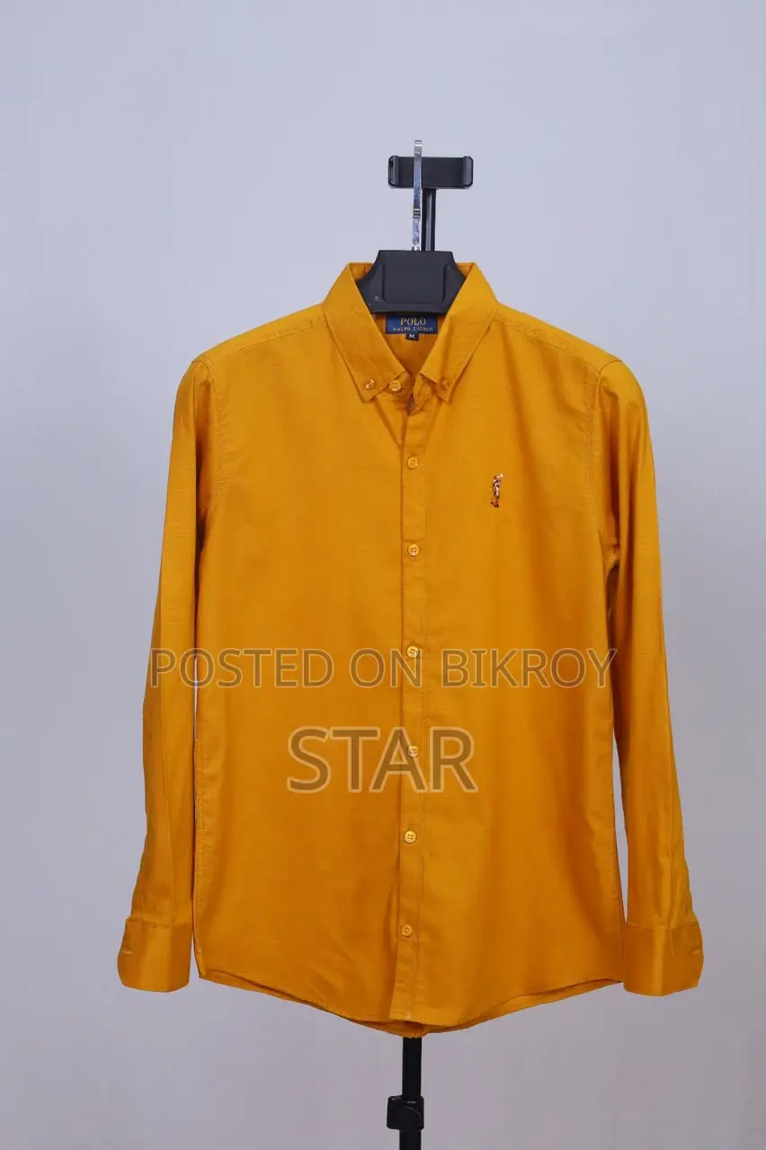 Solid Color Oxford Cotton Shirt