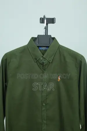 Solid Color Oxford Cotton Shirt