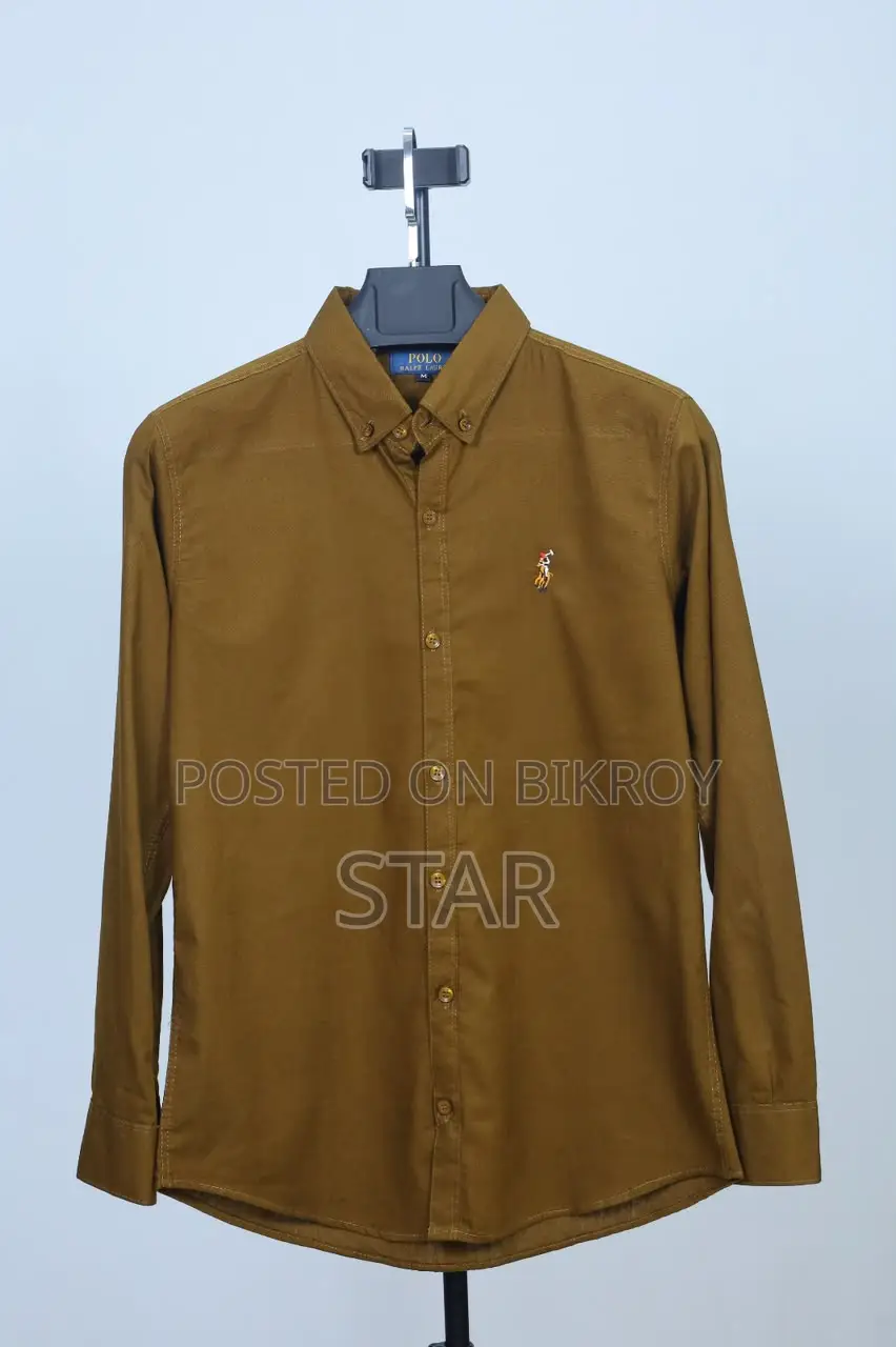 Solid Color Oxford Cotton Shirt