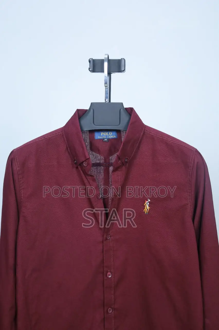 Solid Color Oxford Cotton Shirt