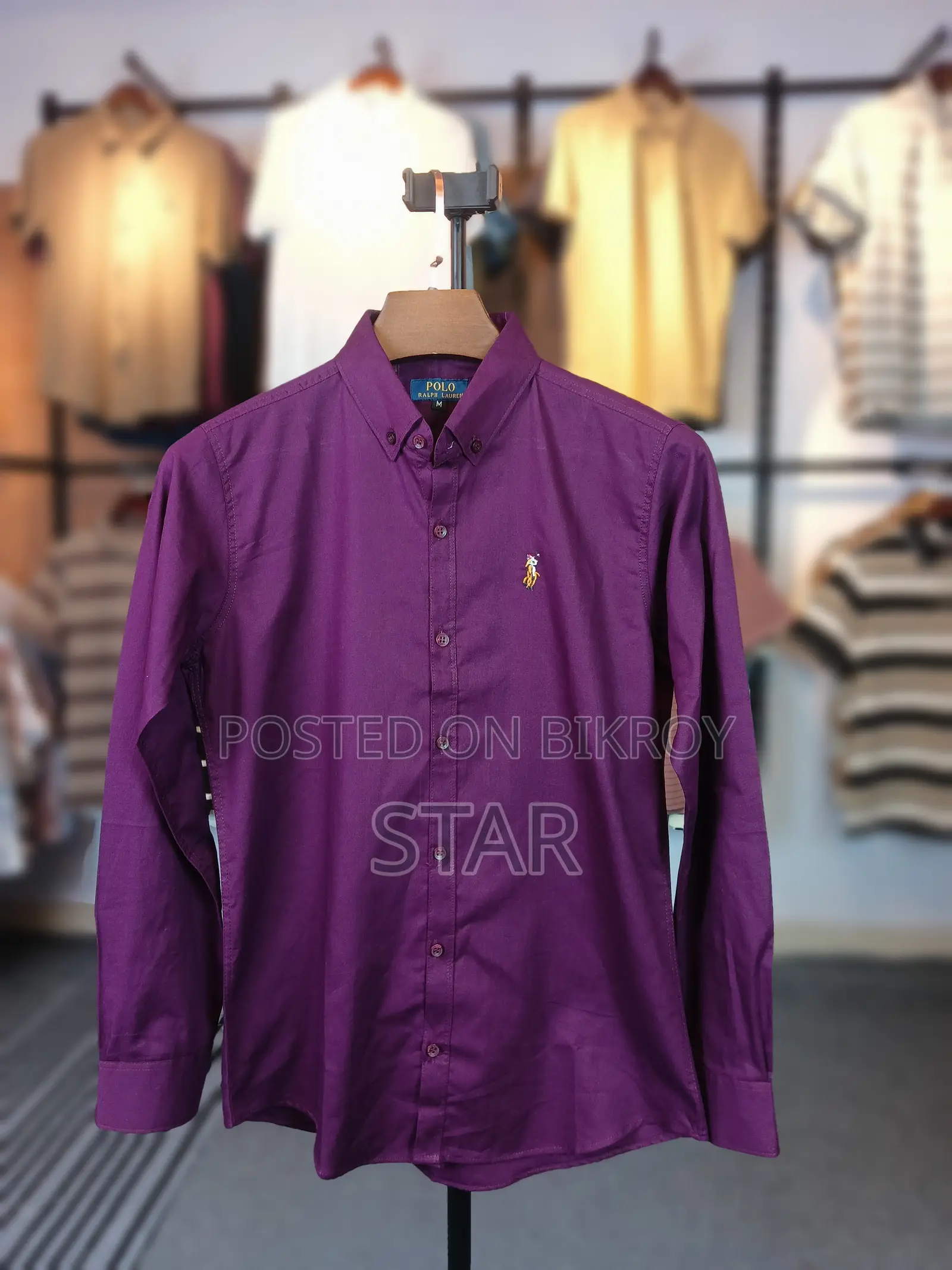 Solid Color Oxford Cotton Shirt