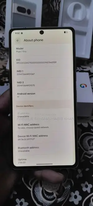 গুগল পিক্সেল ৭ প্রো ১২৮ জিবি গোল্ড