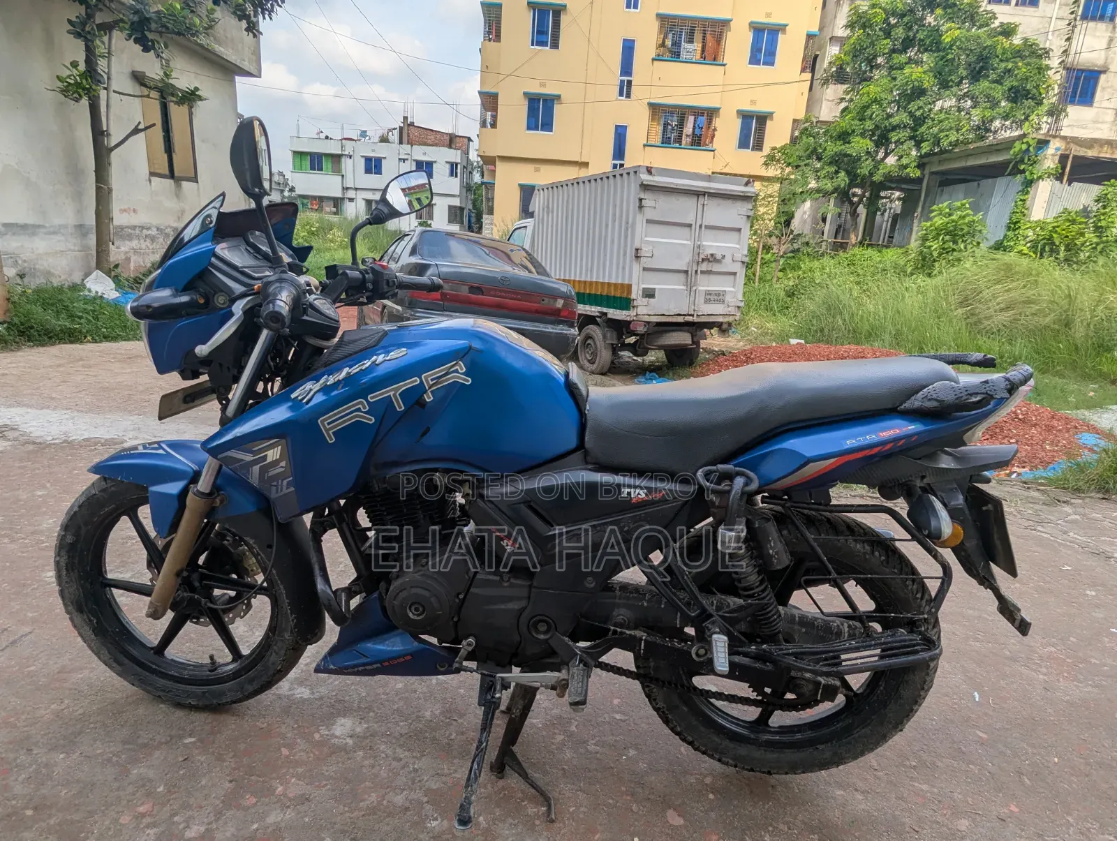 টিভিএস আপ্যাচি আরটিআর ১৬০ টুভি ২০১৮ নীল