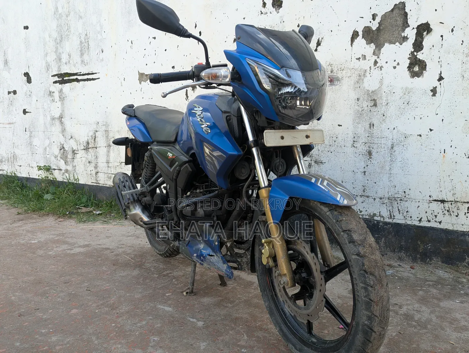 টিভিএস আপ্যাচি আরটিআর ১৬০ টুভি ২০১৮ নীল