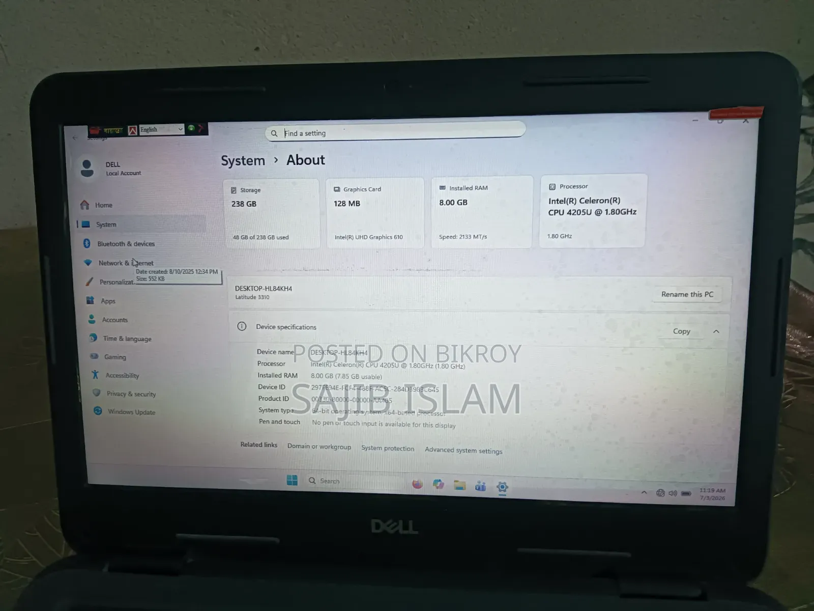 Laptop Dell Latitude 3310 8GB Intel Core 2 Duo SSD 256GB