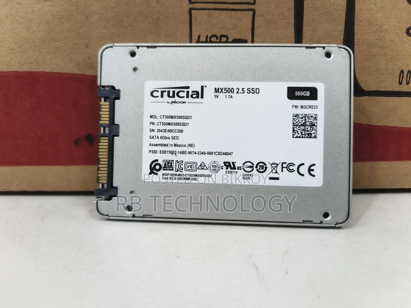 Crucial 500GB SATA SSD ( 1 Year Warranty)