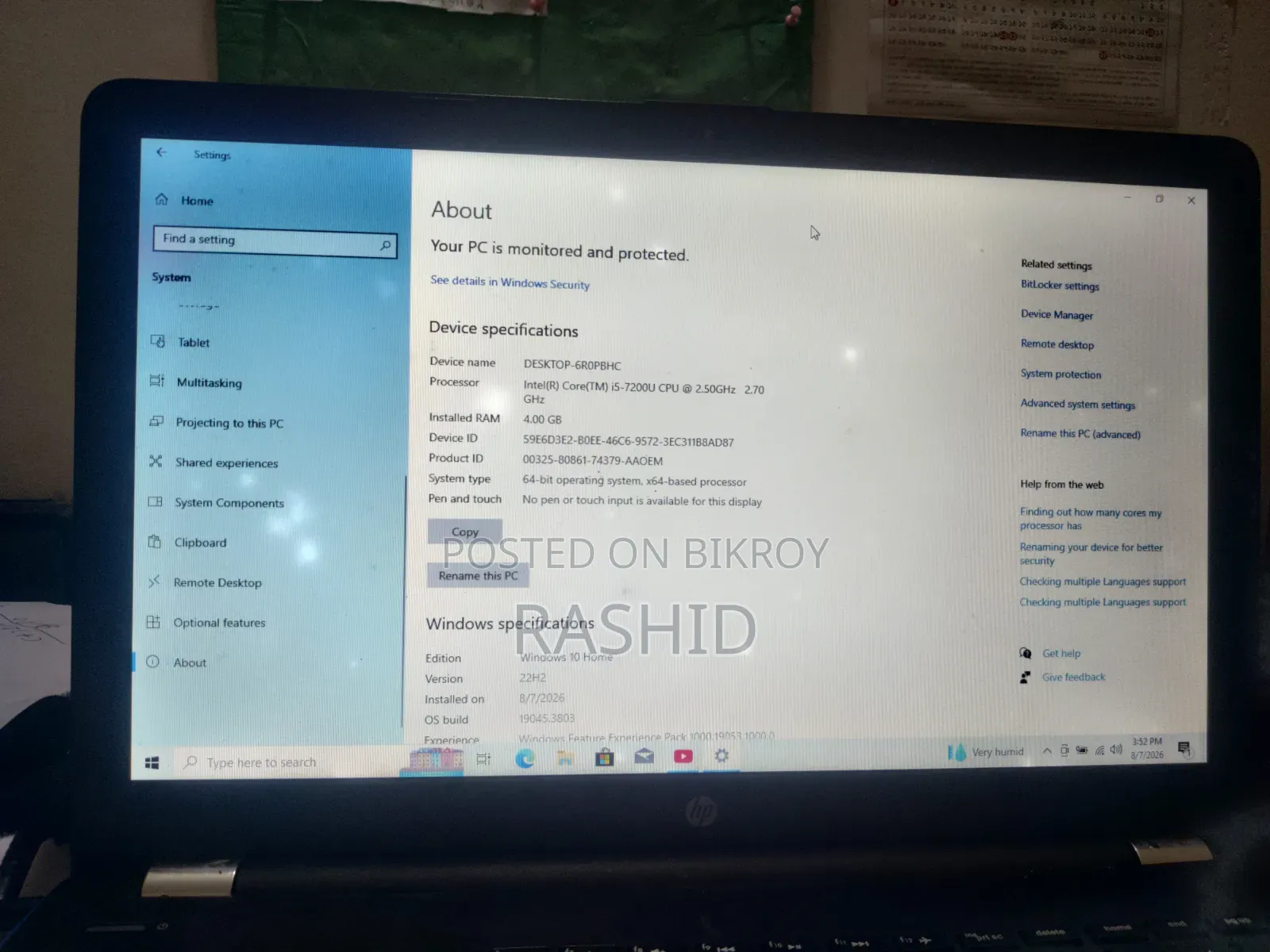 Laptop HP 4GB Intel Core i5 HDD 1TB