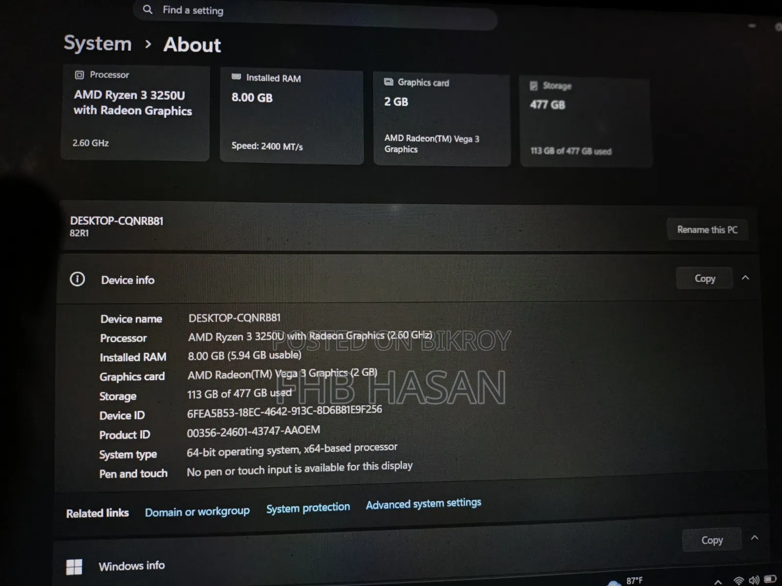 Laptop Lenovo Ideapad 3 8GB AMD SSD 512GB