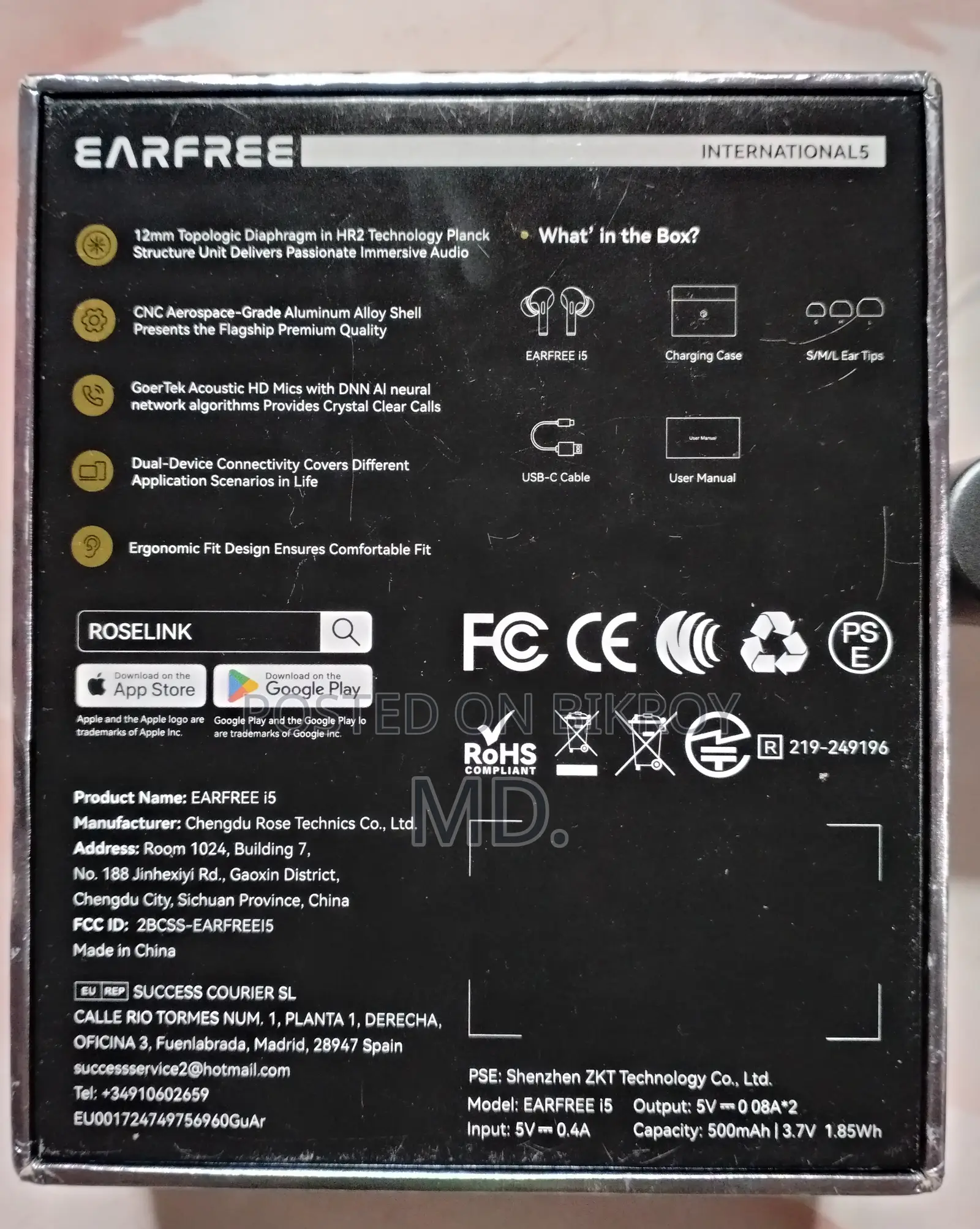 Earbuds TWS Roseselsa Earfeel I5