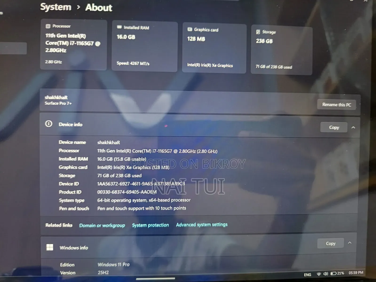 Laptop Microsoft Surface Pro 7+ 16GB Intel Core i7 SSD 256GB