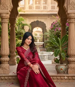 Stone Work Georgette Saree – with Blouse Piece