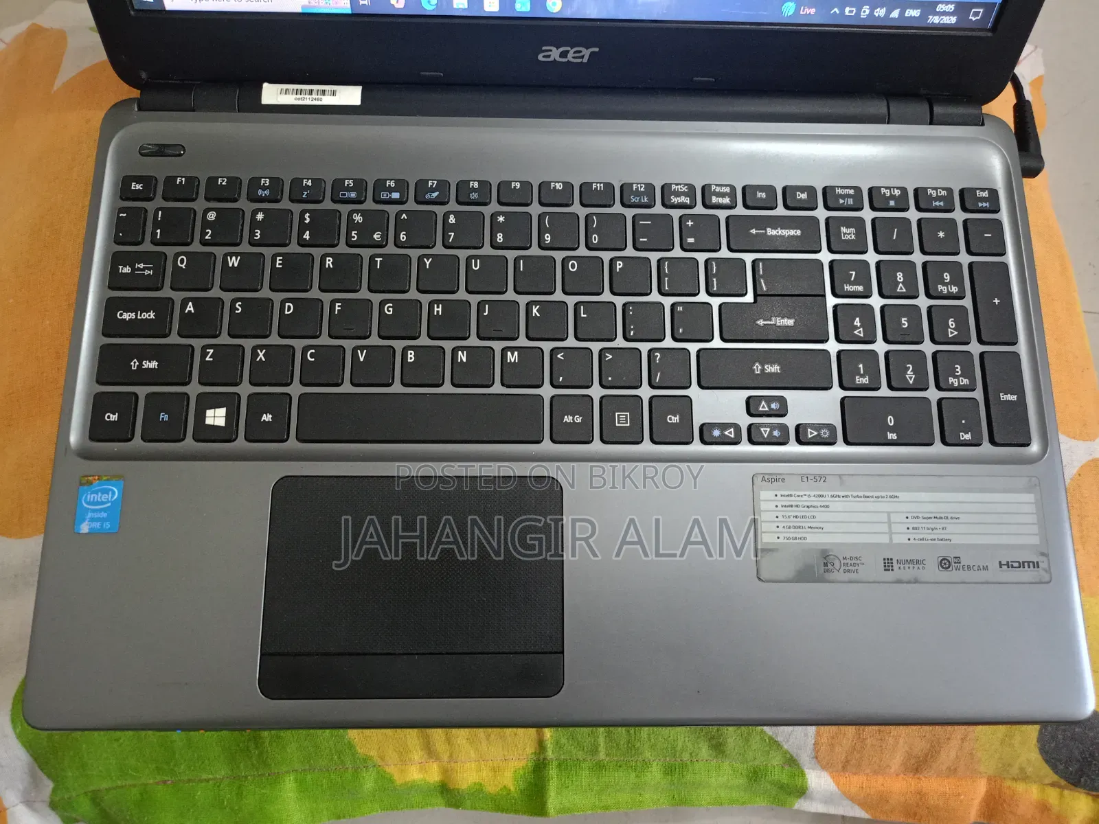 Laptop ASUS 4GB Intel Core I5 HDD 1TB