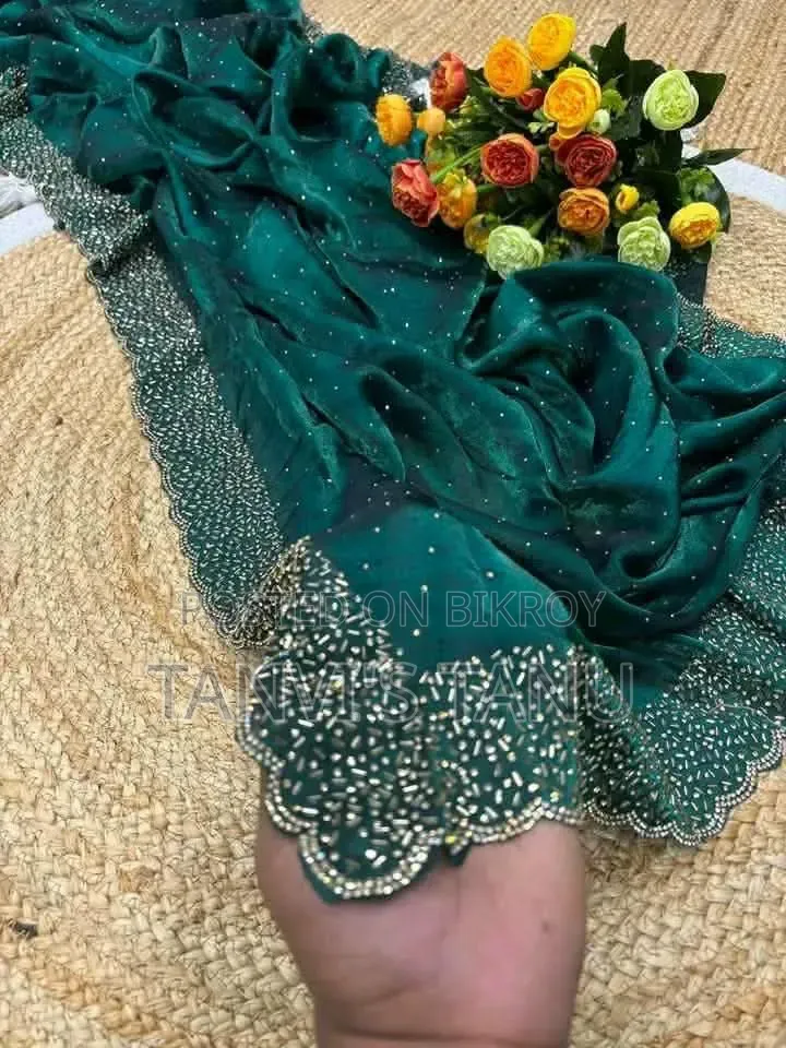 Georgette Stone Work Saree!🌷