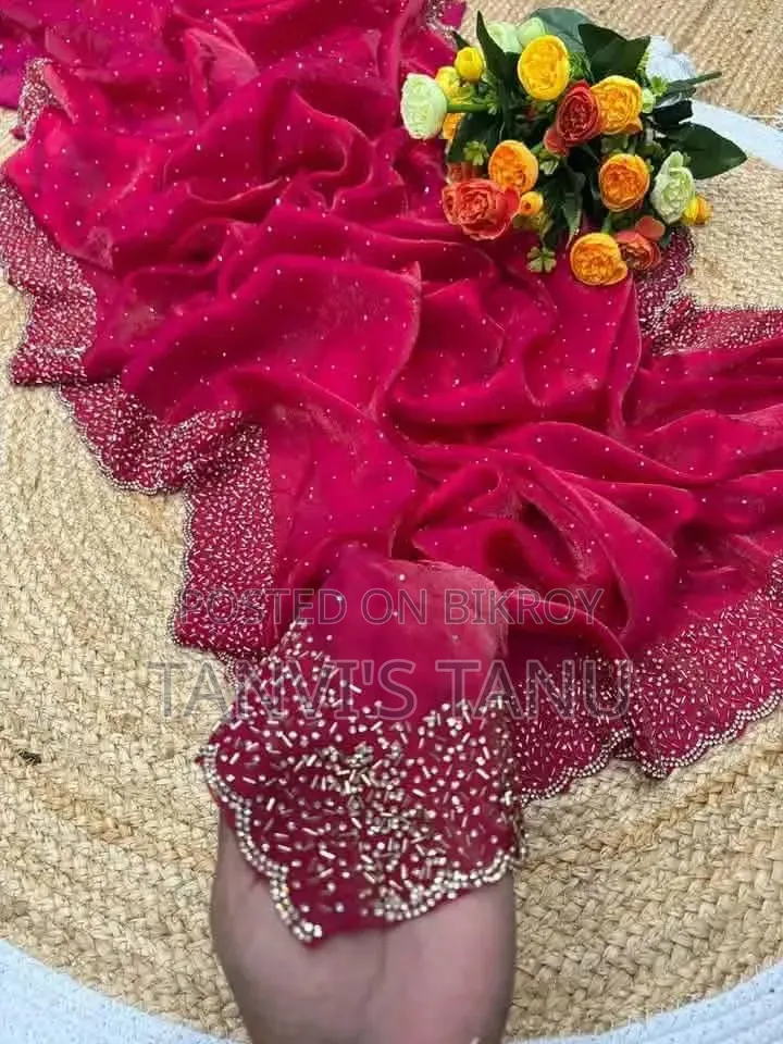 Georgette Stone Work Saree!🌷