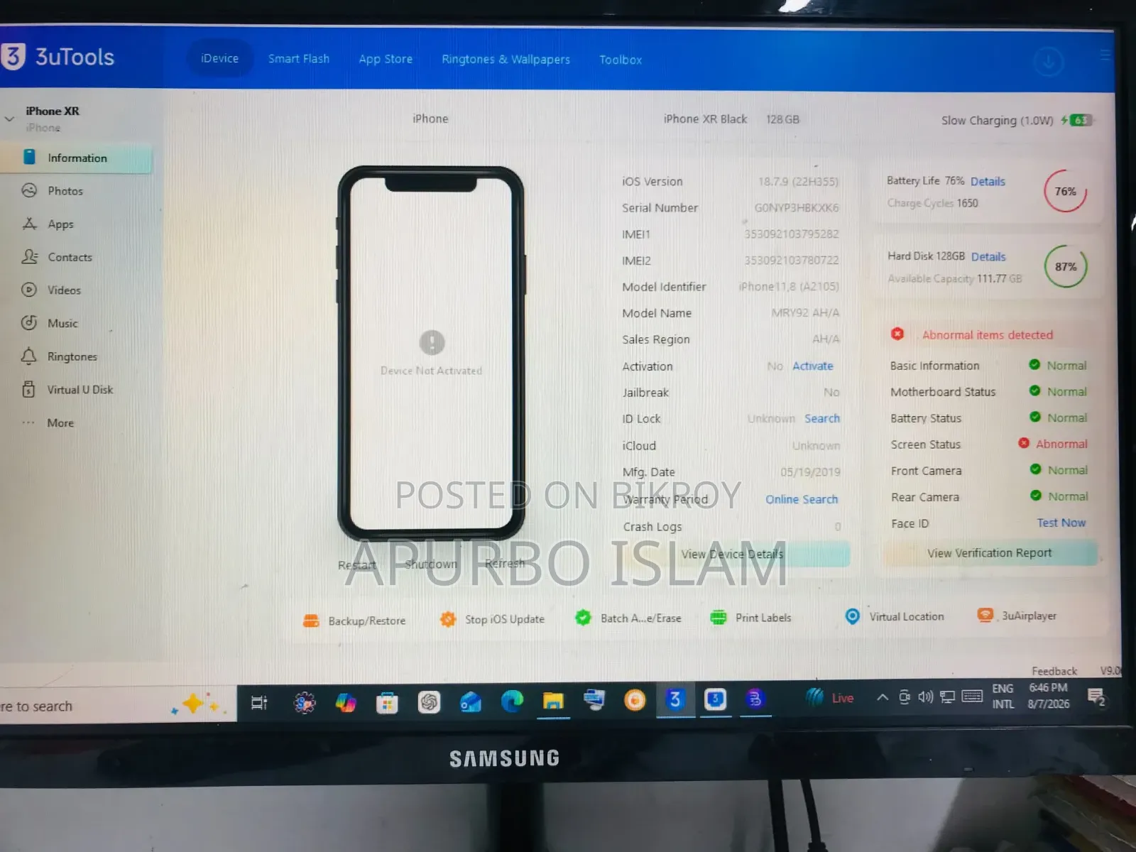 Apple iPhone XR 128 GB Black
