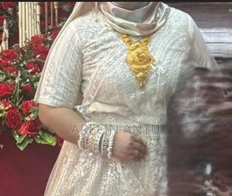 Exclusive Off-White/Silver Heavy Sequined Bridal Lehenga Set