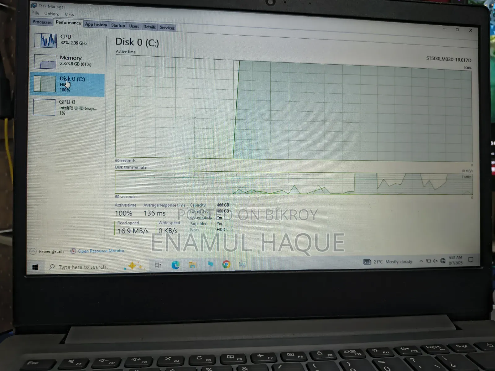 Laptop Lenovo IdeaPad S145 4GB Intel Celeron HDD 500GB