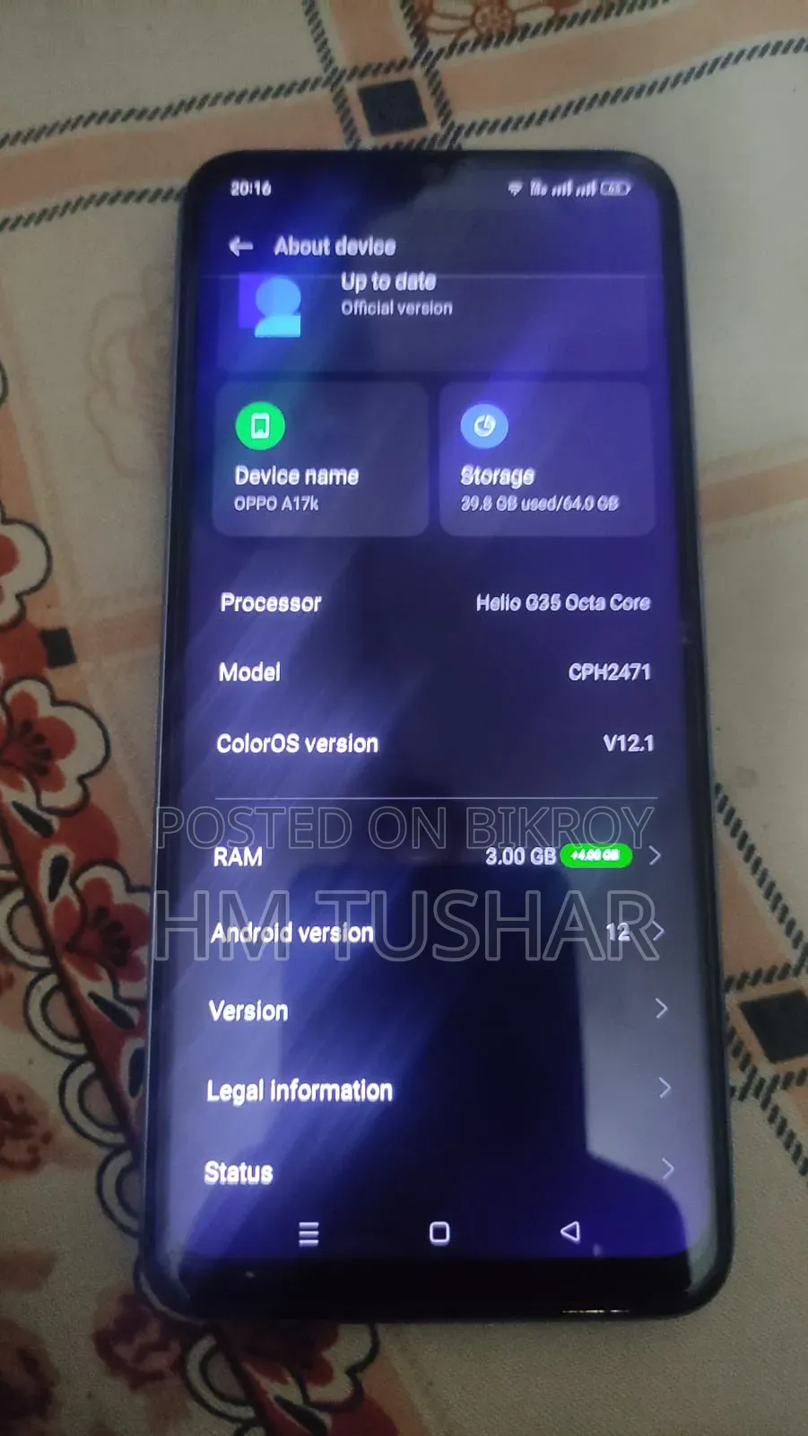 Oppo A17K 64 GB Gray