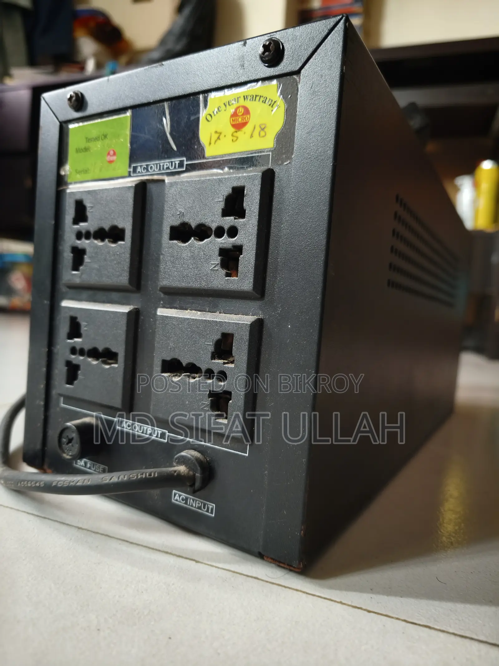 Micro UPS 1000VA - New Battery, 30-40 Min Backup