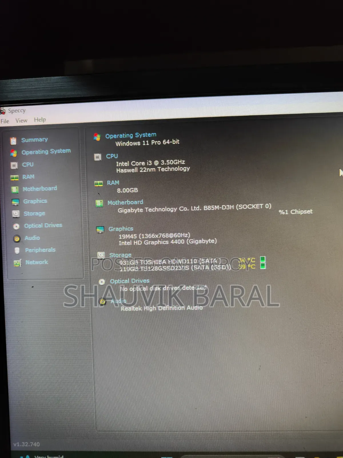 Desktop Computer 8GB RAM Intel Core i3 HDD+SSD 1TB