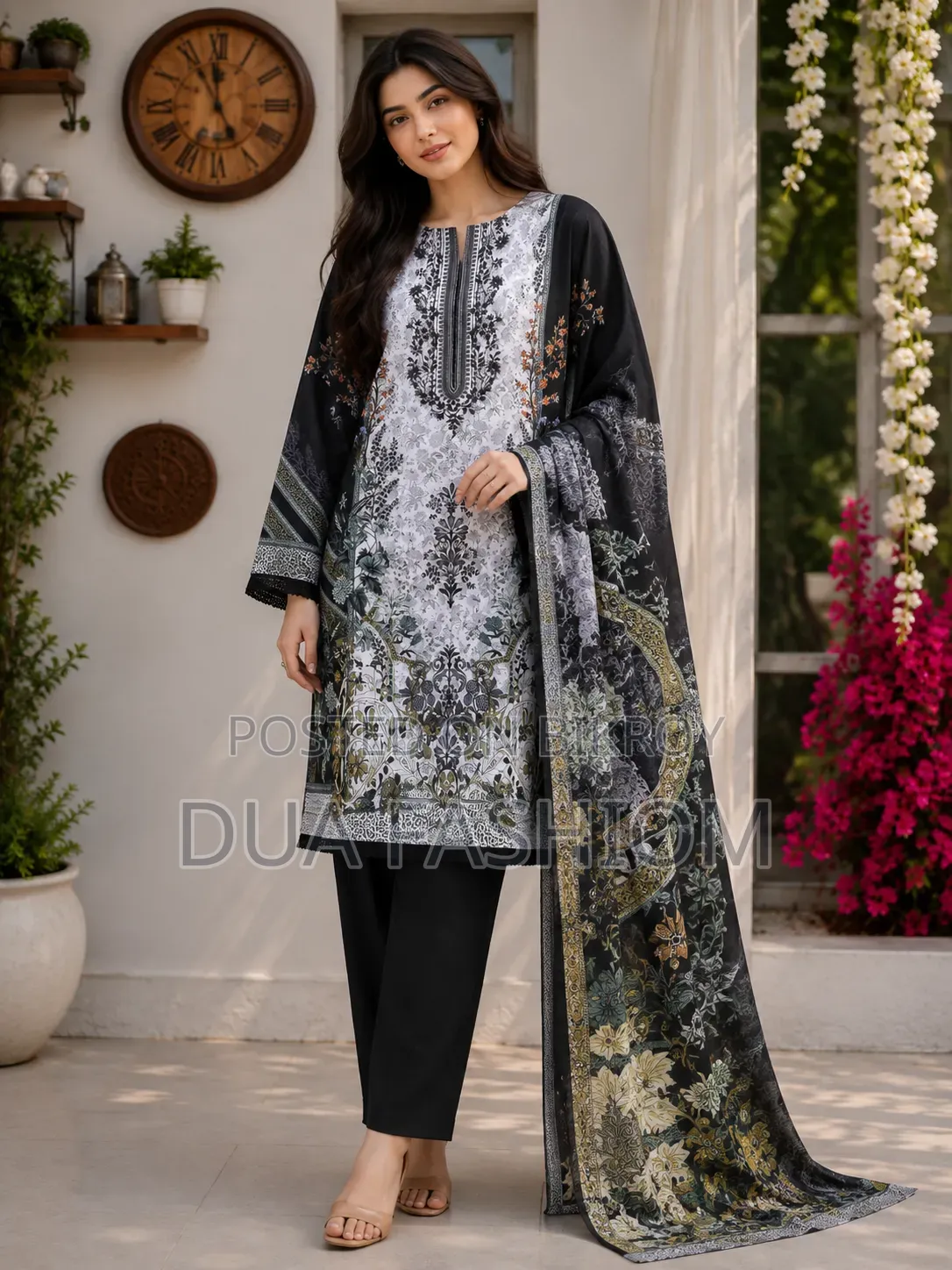 Jamdani Cotton Three Piece | Grade A Quality | Free Size |