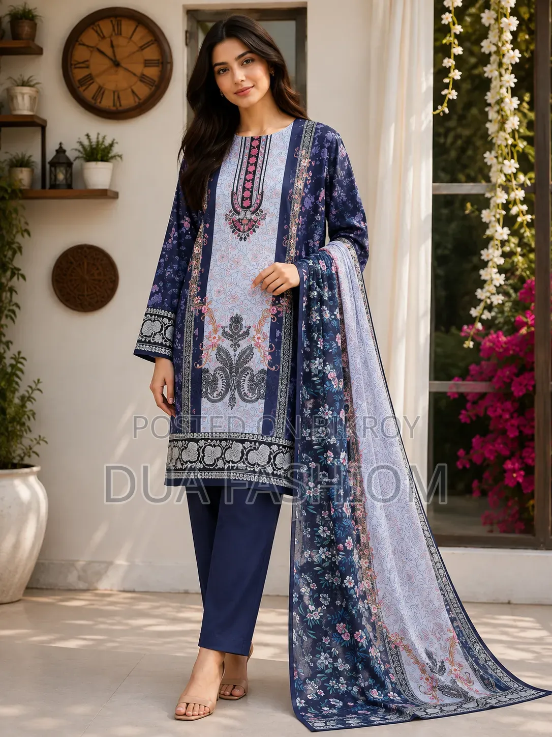 Jamdani Cotton Three Piece | Grade A Quality | Free Size |