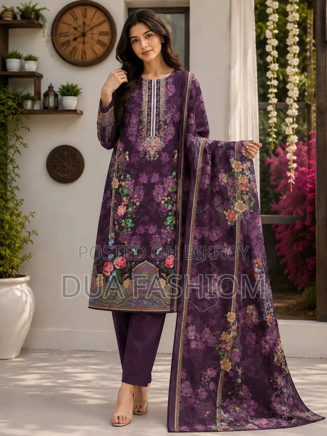 Jamdani Cotton Three Piece | Grade A Quality | Free Size |