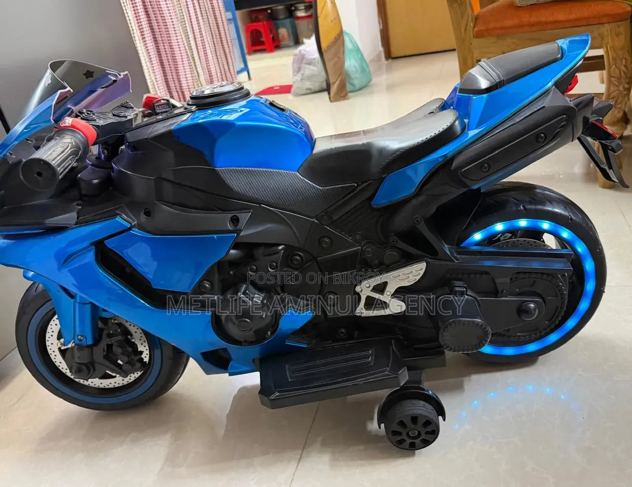 Premium Kids Electric Sports Bike – Blue | Excellent Condition