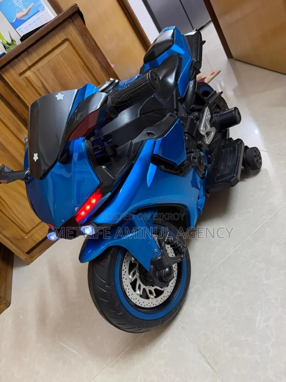 Premium Kids Electric Sports Bike – Blue | Excellent Condition