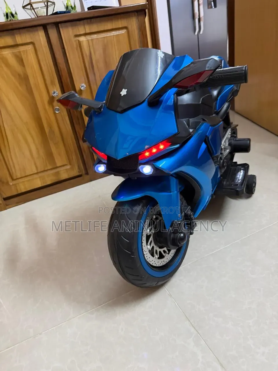Premium Kids Electric Sports Bike – Blue | Excellent Condition