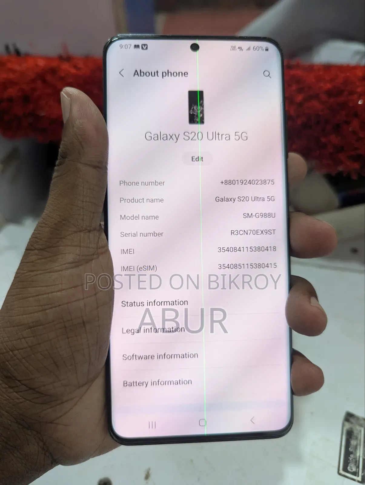 Samsung Galaxy S20 Ultra 5G 128 GB Black