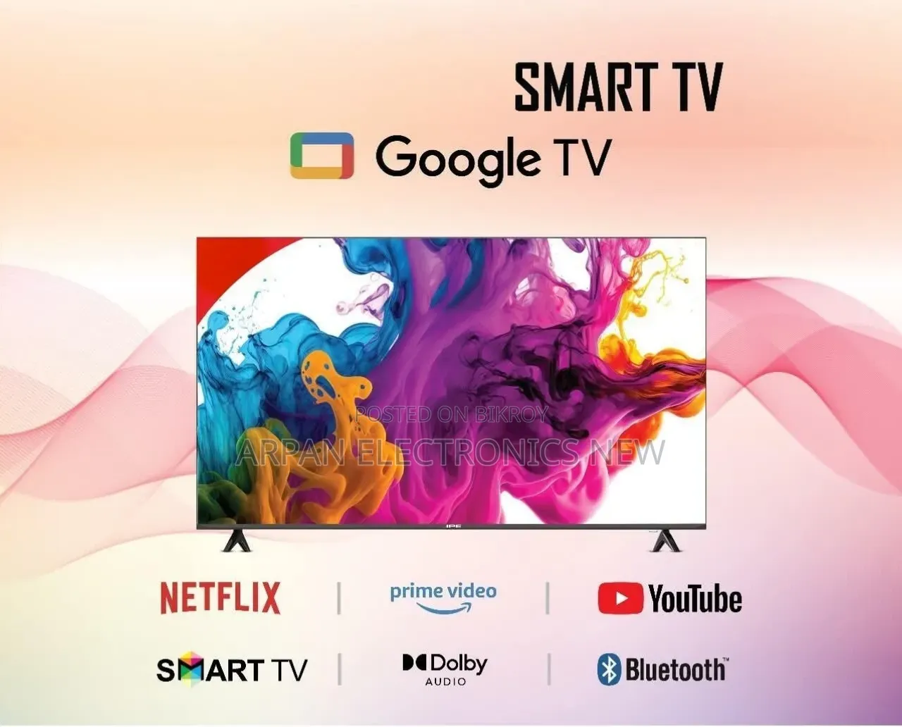 SMART LED TV - Black (Voice) Google Television 43" Inches